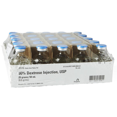 Dextrose 50% Injection Vials 50 mL by Pfizer 25/tray (Rx)