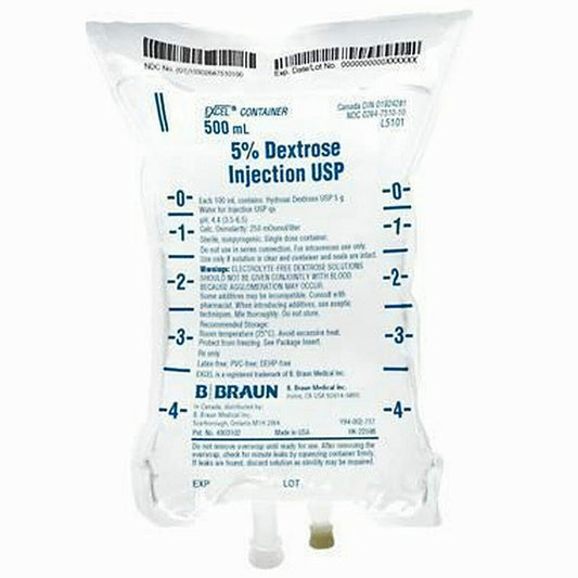 IV Bag Dextrose 5% for Injection by B Braun (Rx)