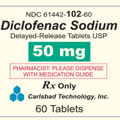 Diclofenac Sodium 50 mg Tablets 60 Count (RX)