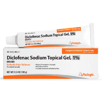 Diclofenac Sodium Topical Gel 1% Arthritis Pain Reliever (NSAID) by Padagis US