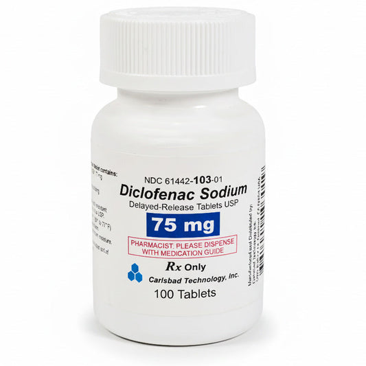 Diclofenac Sodium 75 mg Tablets 100 Count (RX)