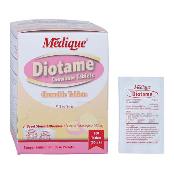 Diotame Bismuth Packets Unit Dose 100 Tablets (50 x 2 Packs (100 Total)