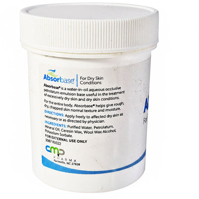 Absorbase Topical Ointment for Dry Skin, Chapped Skin, Eczema, Psoriasis Unscented 120 gram Jar