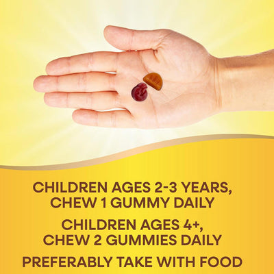 Alive Kids Multivitamin Gummy with Cherry, Orange, and Grape Flavors, 60 Gummies