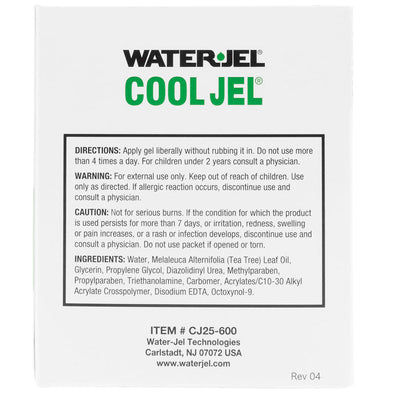Water Jel Cool Jel Topical Gel For Cuts, Scrapes and Burns, Unit Dose Packets 3.5 gram, 25/Pack Dispenser Box