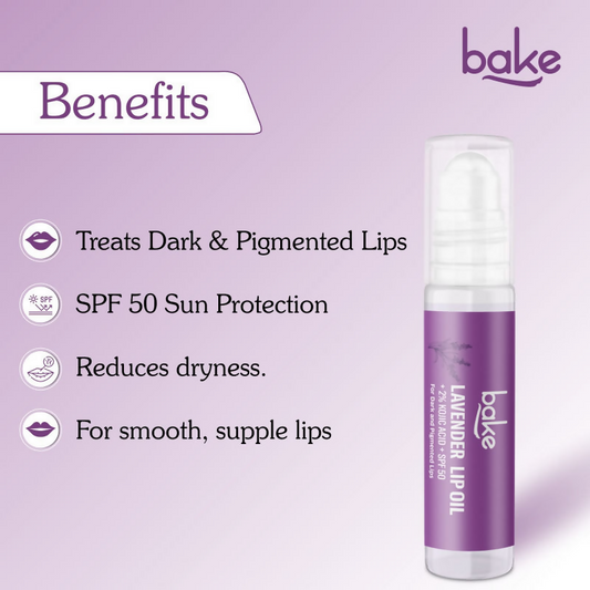 Bake 2% Kojic Acid Lavender Lip Balm Oil SPF 50 PA+++