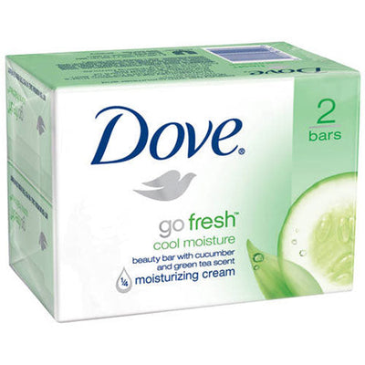 Dove Go Fresh Cool Moisture Beauty Bar Soap, 2-Pack