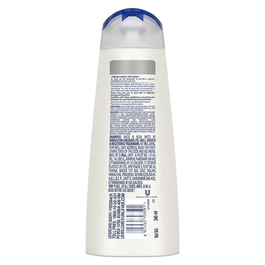 Dove Intense Repair Hair Shampoo, Repairs Dry and Damaged Hair