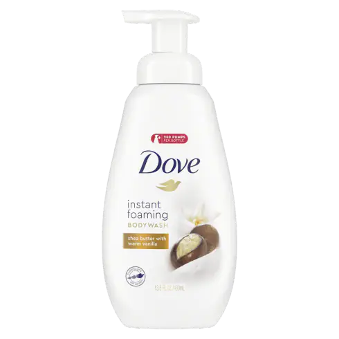 Dove Shea Butter & Warm Vanilla Foaming Body Wash 13.5 oz
