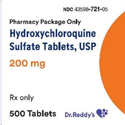 Hydroxychloroquine Tablets 200 mg Bulk 500 Count (Rx)