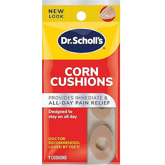 Dr Scholl's Corn Cushion Adhesive Pads, All Day Pain Relief, 9 Pack