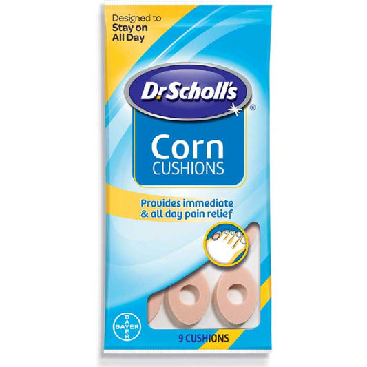 Dr Scholl's Corn Cushion Adhesive Pads, All Day Pain Relief, 9 Pack