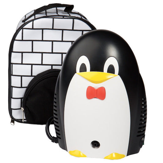 Penguin Pediatric Nebulizer Machine with Neb Kit, Mouthpiece, Mask Tubing and Carry Bag
