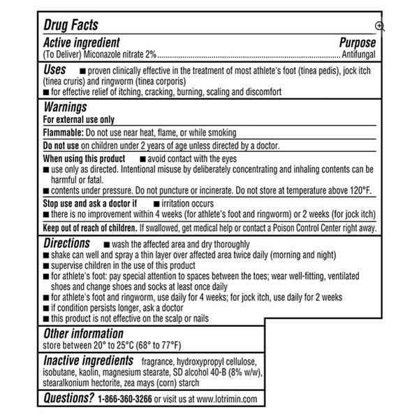 Lotrimin AF Athlete’s Foot Deodorant Powder Spray