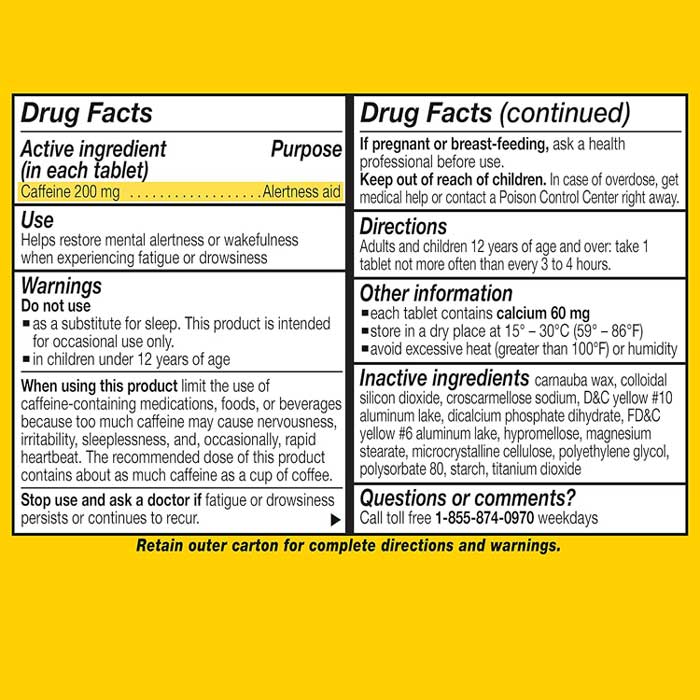 Vivarin Caffeine Alertness Pills 200 mg Stay Awake, Stay Focused 16 Count