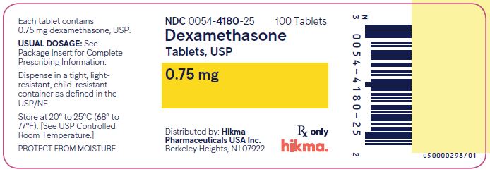 Dexamethasone 0.75 mg Tablets 100 Count by Hikma (RX)