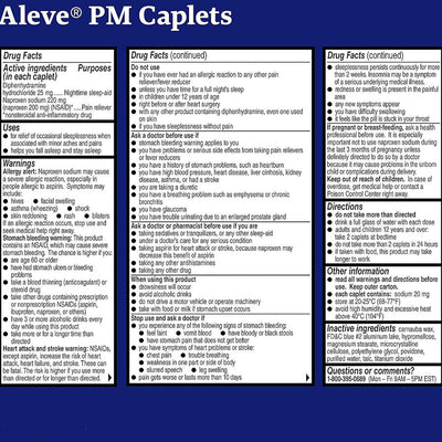 Aleve PM Nighttime Pain Reliever With Sleep Aid 20 Count