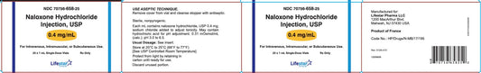 Naloxone Hydrochloride Injection 0.4 mg/mL SIngle Dose Vials 1 mL x 25/Box (RX)