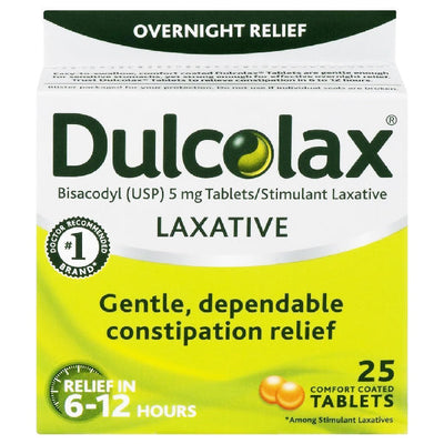 Dulcolax Gentle Overnight Relief Laxative, Easy-to-Swallow Tablets