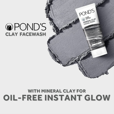 Pond's Pure Detox Mineral Clay Facial Foam - 90 gm