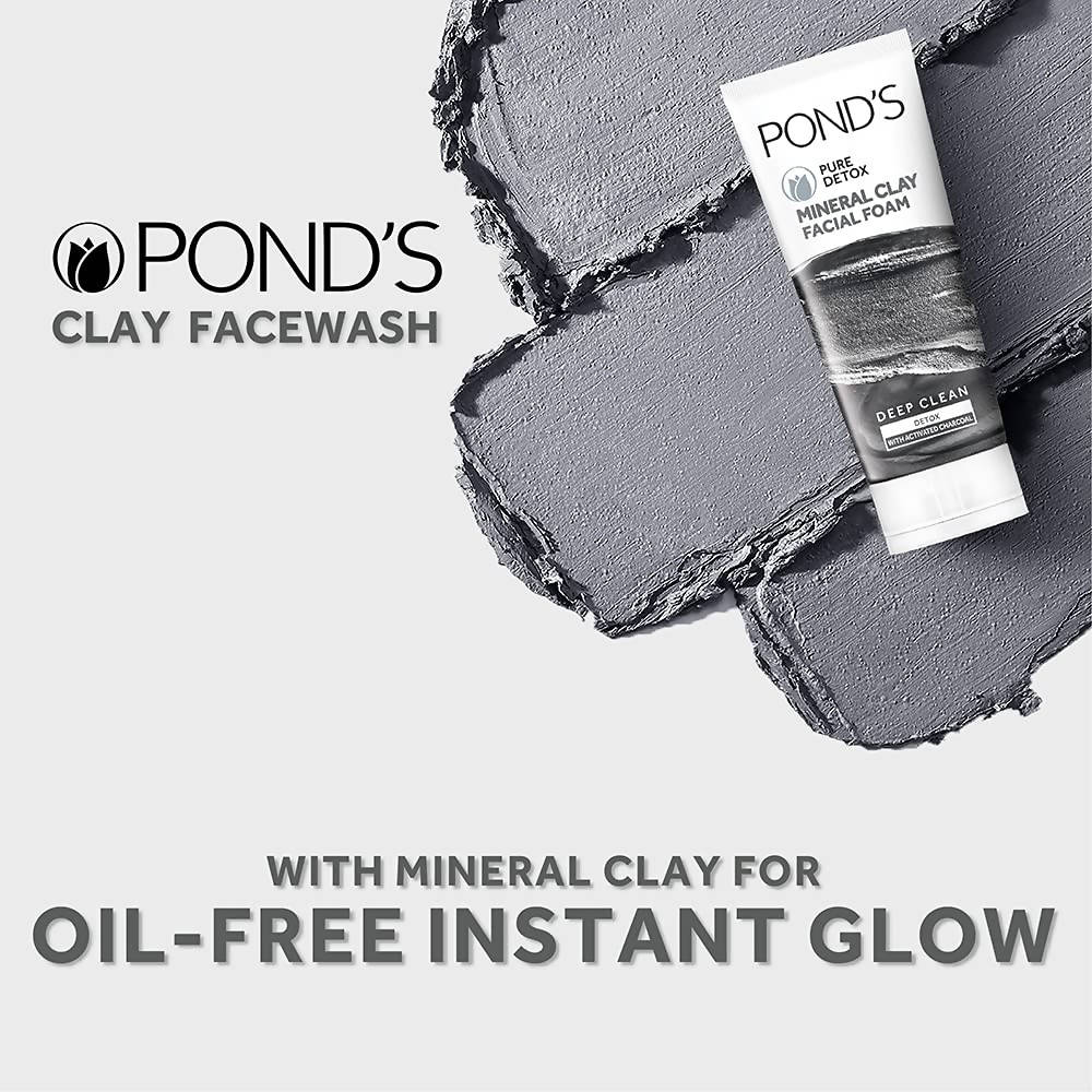 Pond's Pure Detox Mineral Clay Facial Foam - 90 gm