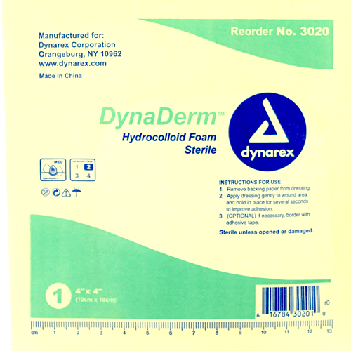 Hydrocolloid Foam Dressing 2" x 2", 10/box