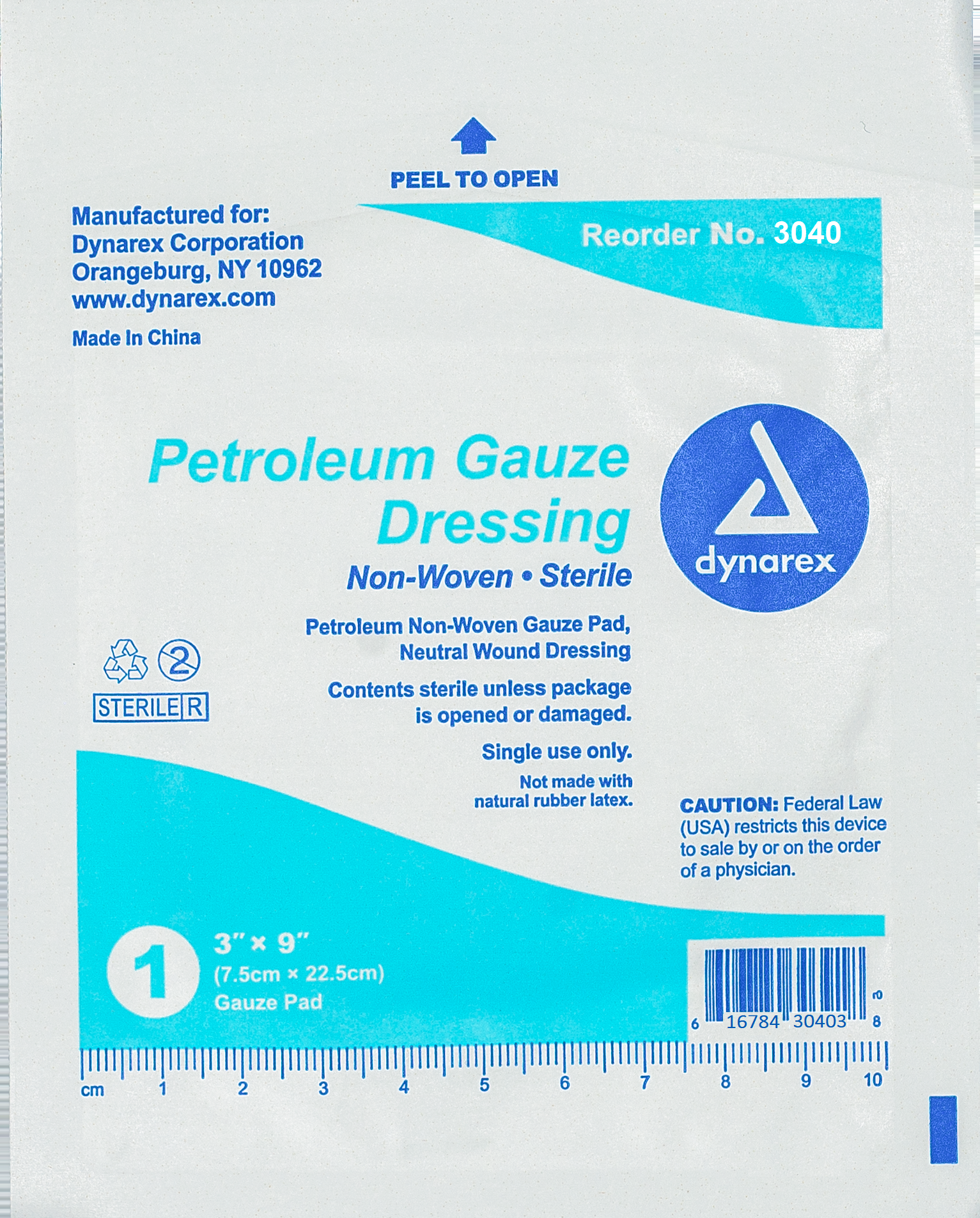 Petroleum Gauze Dressing 3 inch x 9 inch, 12/box