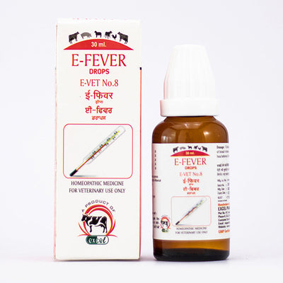 Excel Pharma E-Fever Drops E-Vet No-8 For Veterinary use