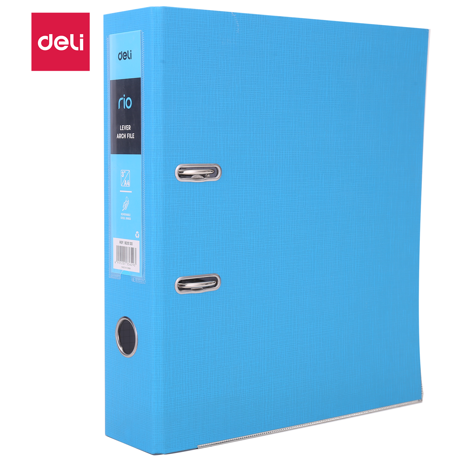Deli Eb20130 Lever Arch File Blue A4 3" - Color May Vary