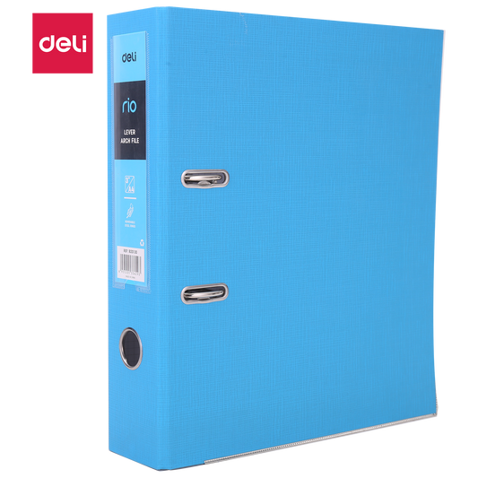 Deli Eb20130 Lever Arch File Blue A4 3" - Color May Vary