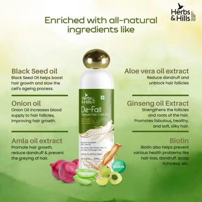Herbs & Hills De-Fall Premium Hair Care Oil