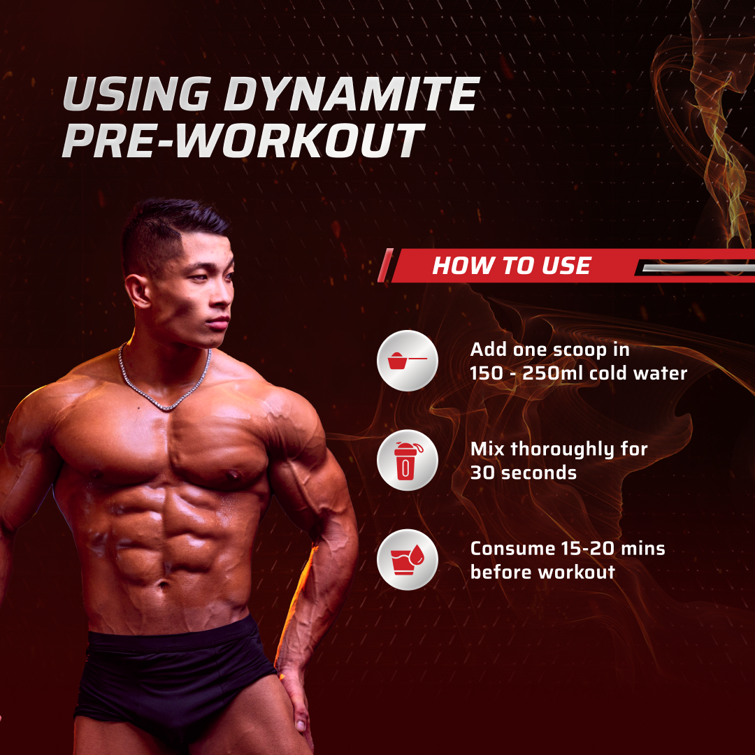 Dynamite Pre-Workout (420g, 30 Servings) | Watermelon Ice