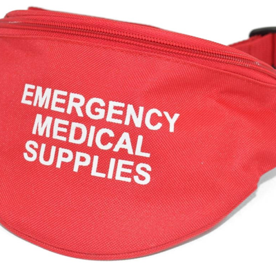 Emergency Medical Supplies Large Field Trip Fanny Pack for Allergic Reaction EpiPens, Inhalers