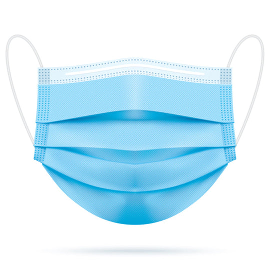 Earloop Face Masks, Light Blue, 50/Box