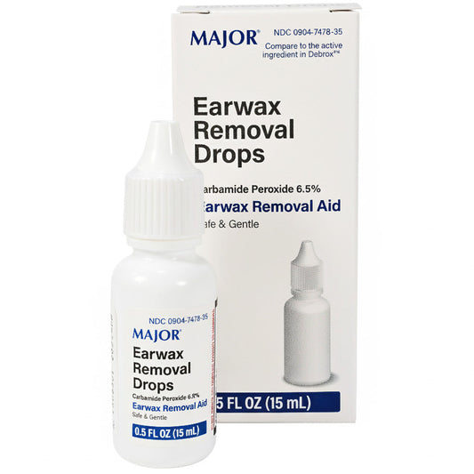 Earwax Removal Drops with Carbamide Peroxide 6.5%, Soft and Gentle Relief 15 mL