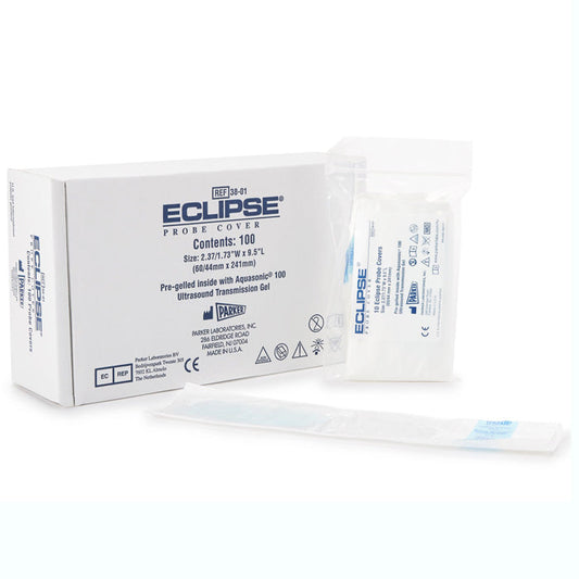 Ultrasound Probe Covers, Pre-gelled with Ultrasound Transmission Gel 100/Box