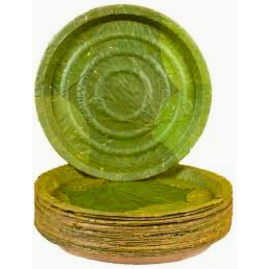 Eco-Friendly Natural Leaf Plates | Biodegradable Pattal (Pack of 25) | Disposable & Compostable