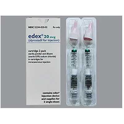 Edex 20 Alprostadil for injection Kit 20 Micrograms, 2 Cartridges (RX)