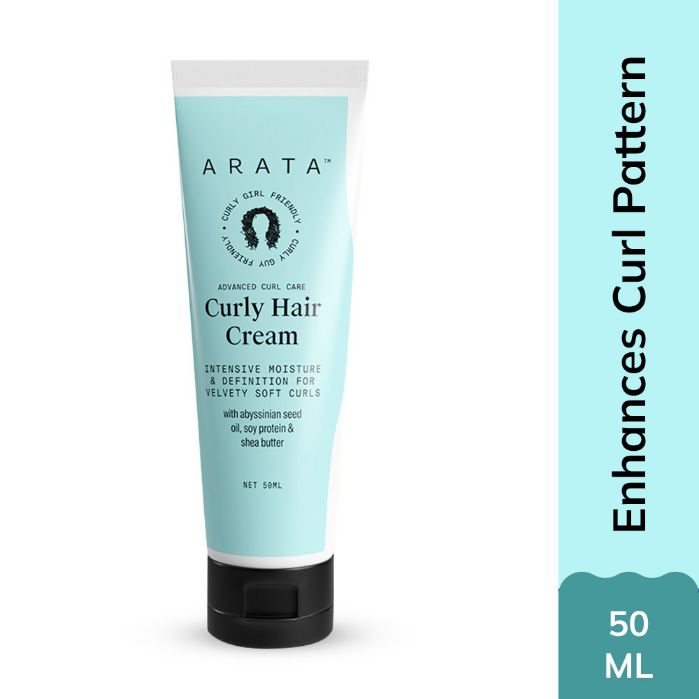 Arata Curly Hair Cream For Definition With Abyssinian Seed Oil
