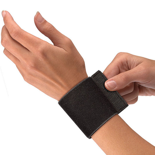 Elastic Wrist Support With Loop, Adjustable One Size, Black