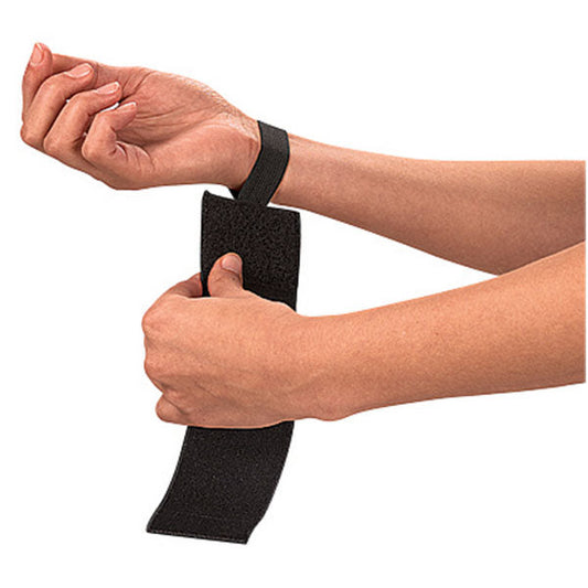 Elastic Wrist Support With Loop, Adjustable One Size, Black