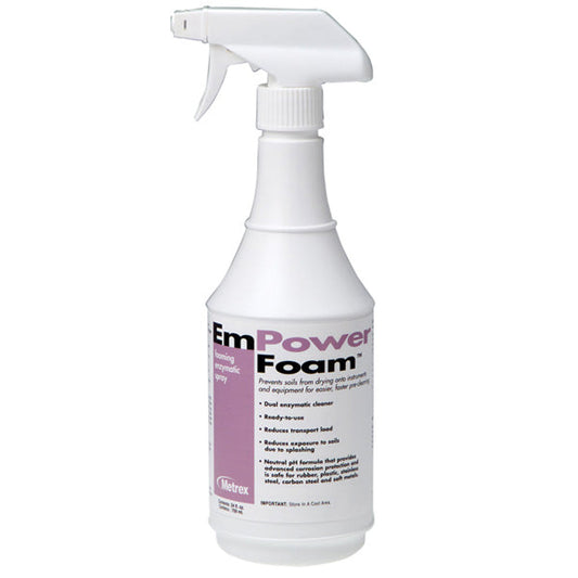 EmPower Foam Dual Enzymatic Instrument Detergent RTU 24 oz Spray Bottle, Unscented