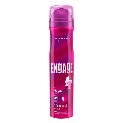 Engage Floral Zest Deodorant for Women Citrus and Floral, Skin Friendly (150 ml)