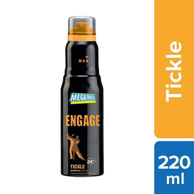 Engage Tickle Deodorant for Men, Citrus and Spicy Skin Friendly (220 ml)
