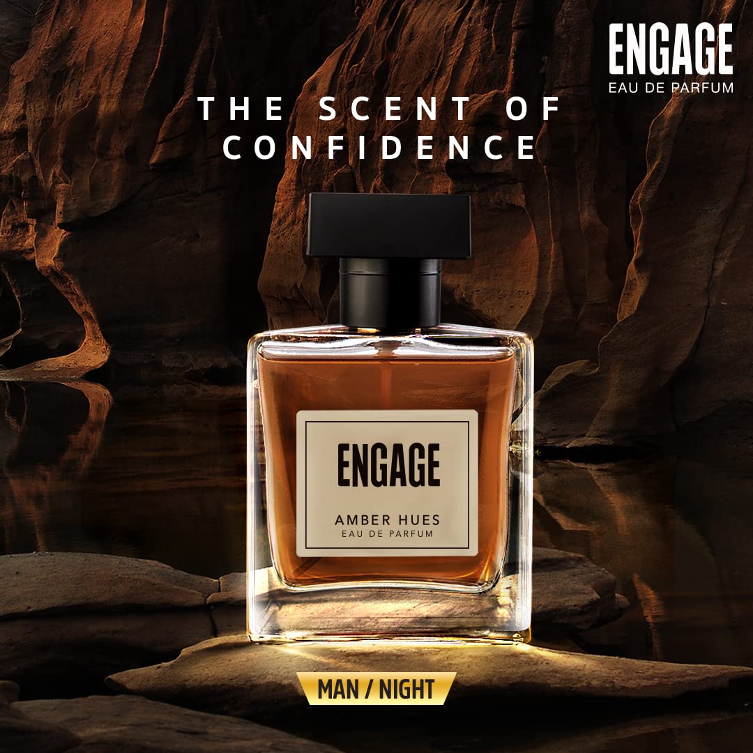 Engage Amber Hues Perfume For Men (100 ml), Free Tester (3 ml)