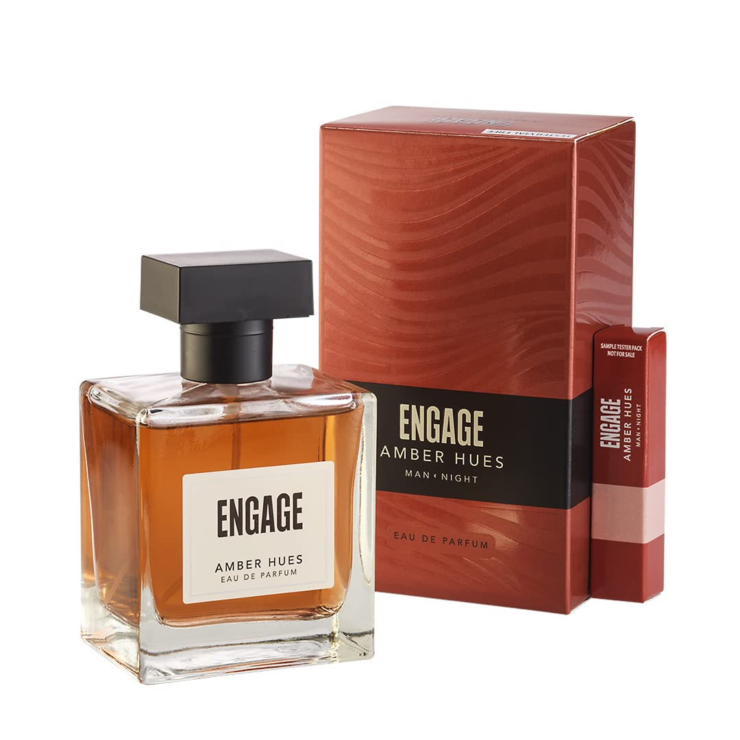 Engage Amber Hues Perfume For Men (100 ml), Free Tester (3 ml)