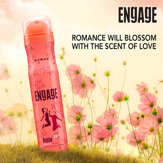 Engage Blush Deodorant For Women Fruity & Floral Skin Friendly (150 ml)