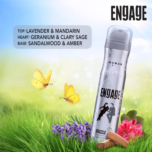 Engage Drizzle Deodorant For Women Floral & Lavender Skin Friendly (150 ml)