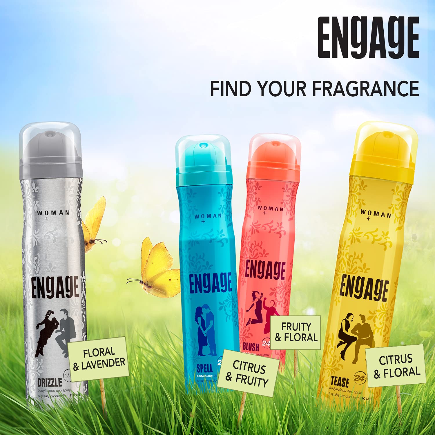 Engage Drizzle Deodorant For Women Floral & Lavender Skin Friendly (150 ml)