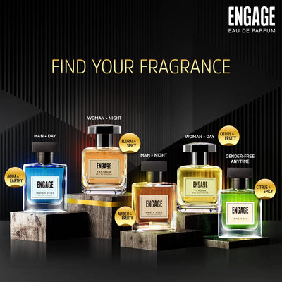 Engage Fantasia Perfume For Women, Floral & Spicy Fragrance (100 ml), Free Tester (3 ml)
